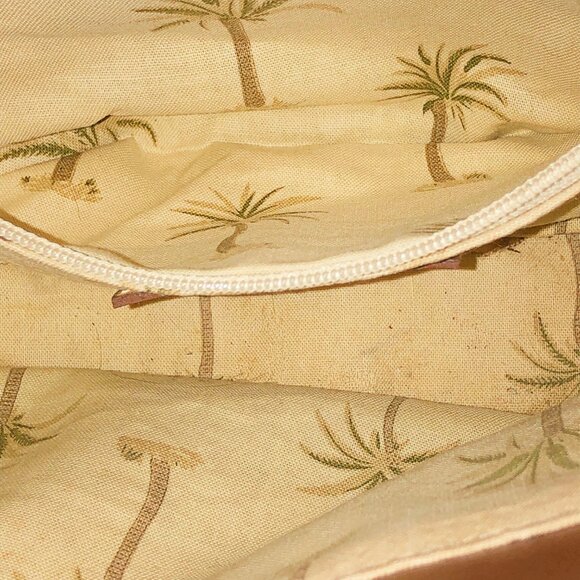 Fossil Multicolor Straw Mini Shoulder Bag Palm Tree Lining - Picture 11 of 11